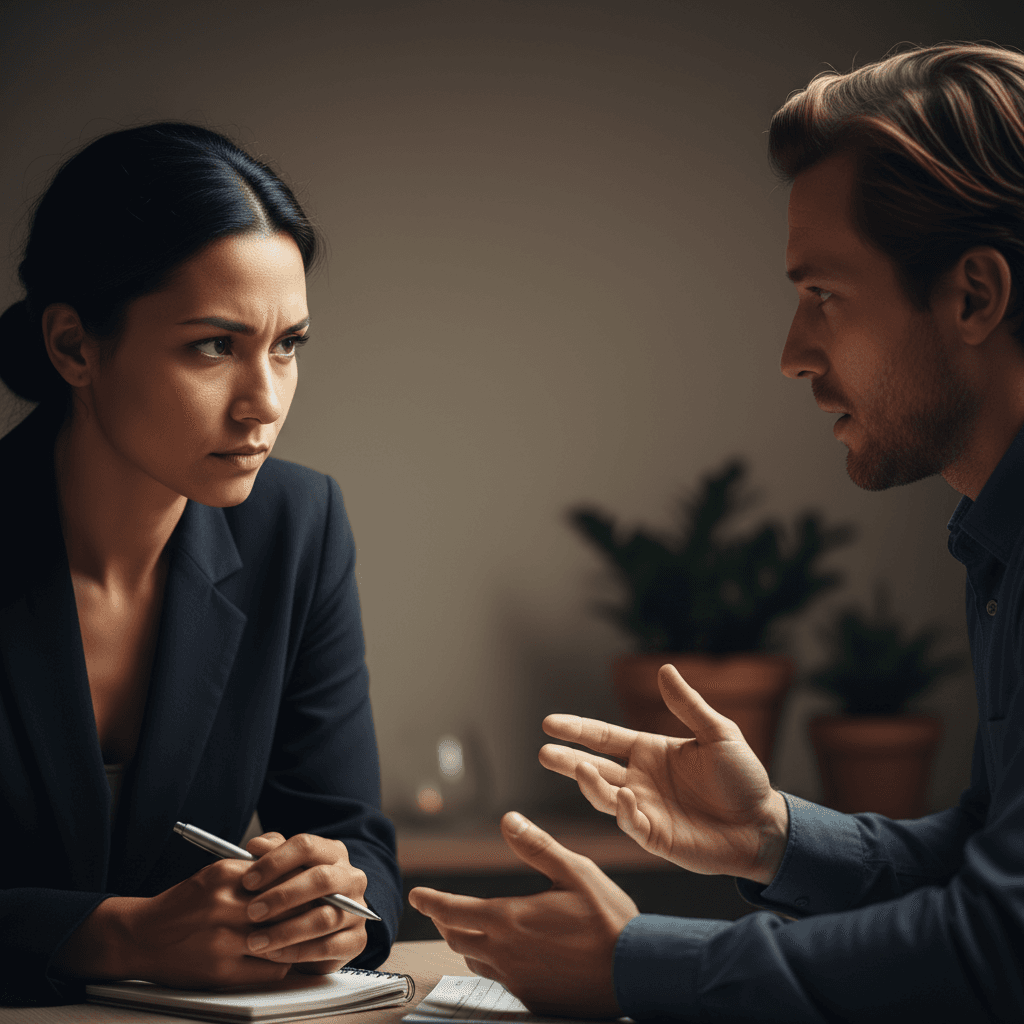 One-on-one coaching moment showing active dialogue and connection